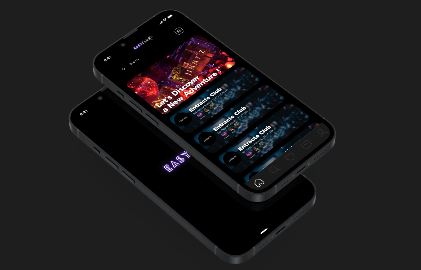 Aperçu de l'application EasyClub